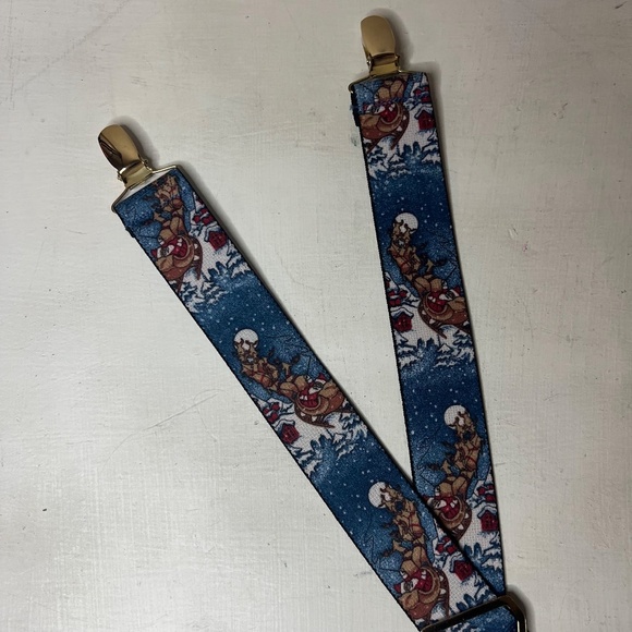 Vintage The Night Before Christmas Men's Suspenders Suspender Belt Germany - Picture 2 of 6